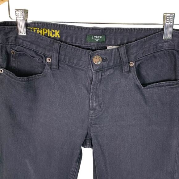 J Crew Factory Women's Size 30 Toothpick Jeans Black Skinny Mid Rise - Picture 3 of 9